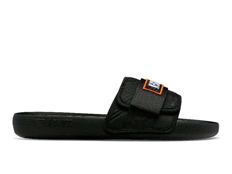 98716-073-M | STRAP SANDAL X MCLAREN | BLACK/PAPAYA