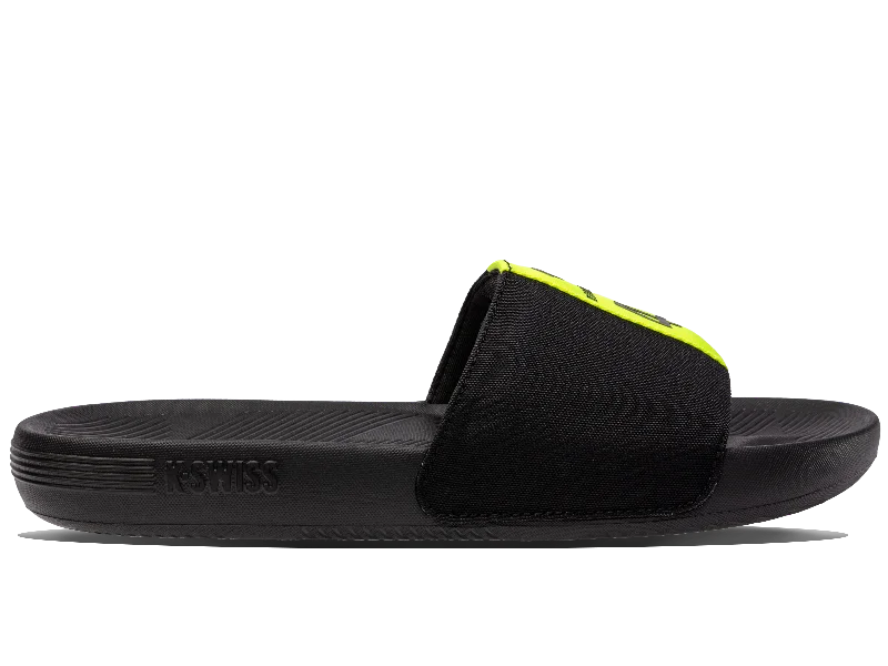 98951-071-M | SLIDE SANDAL LINEAR X MCLAREN | BLACK/SAFETY YELLOW