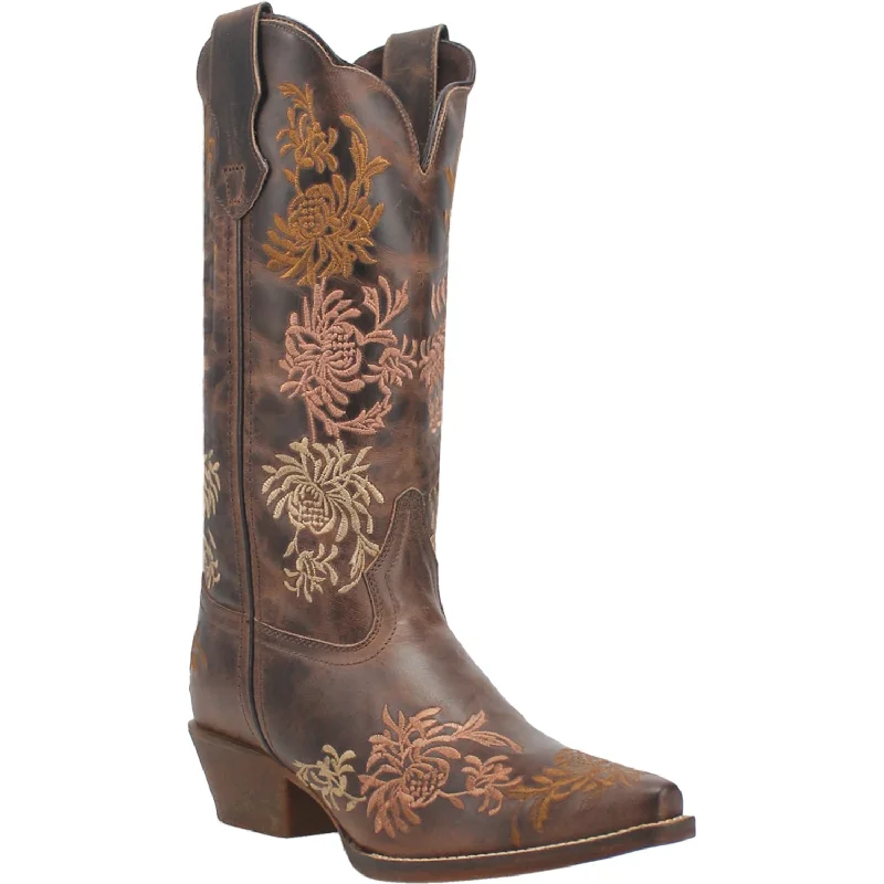 Laredo Womens Sylvan Tobacco Leather Cowboy Boots