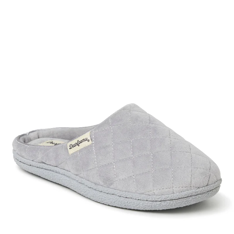 Dearfoams Women's Quilted Velour Clog House Slipper