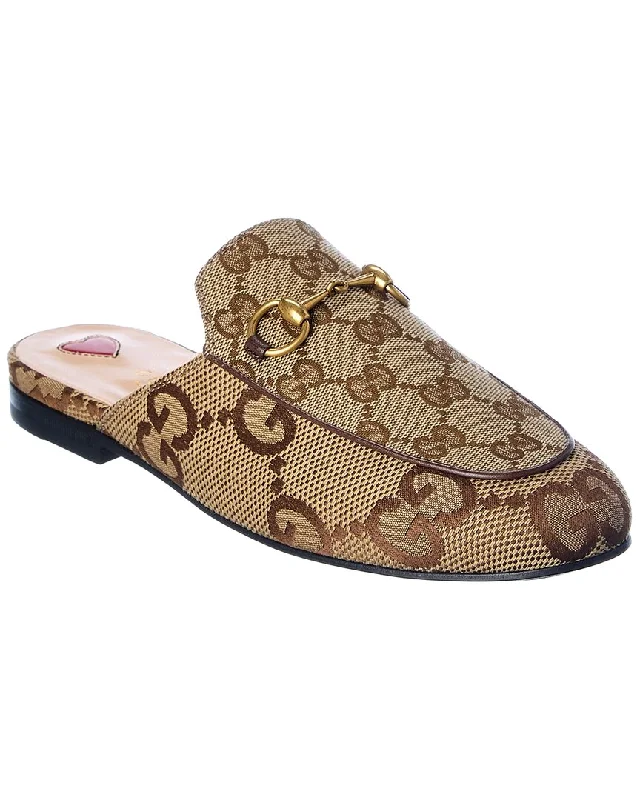 Gucci Princetown Jumbo GG Canvas Slipper