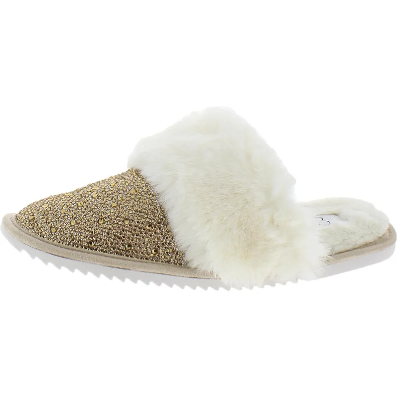 Jessenia Womens Embellished Comfort Slip-On Slippers