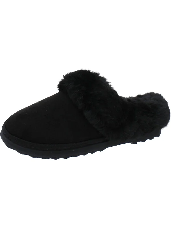 Josie Womens Faux Suede Cozy Slide Slippers