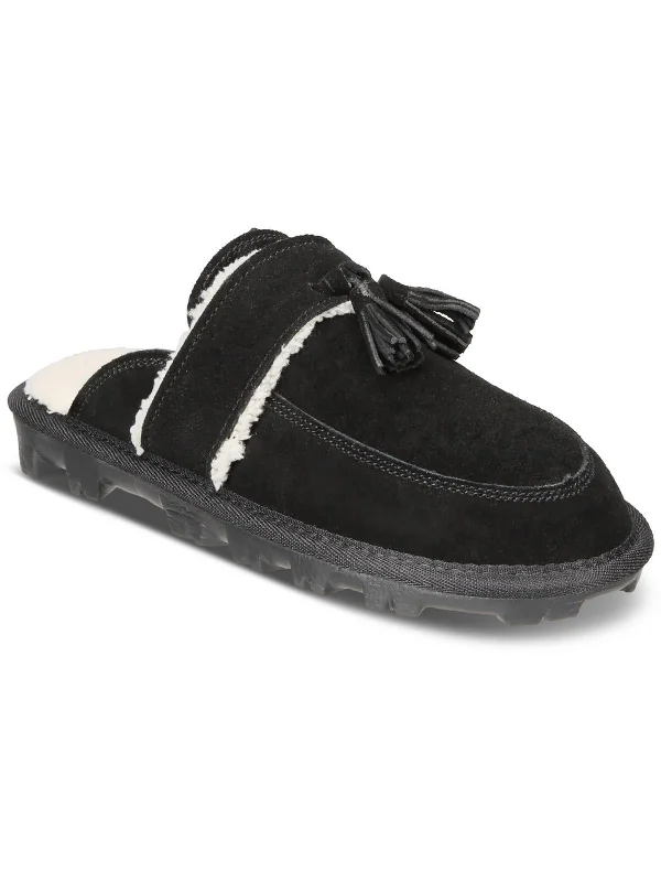 LANEYY Womens Indoor/Outdoor Sole Suede Loafer Slippers