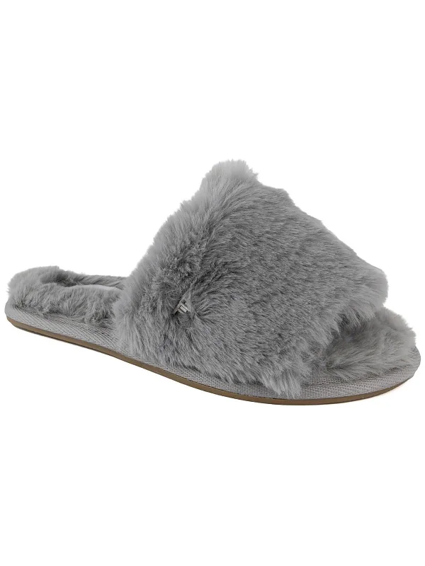 Lilly Womens Faux Fur Slide Slippers