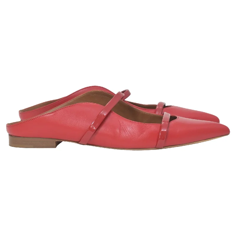 Malone Souliers Maureen Slip-On Flats in Red Leather