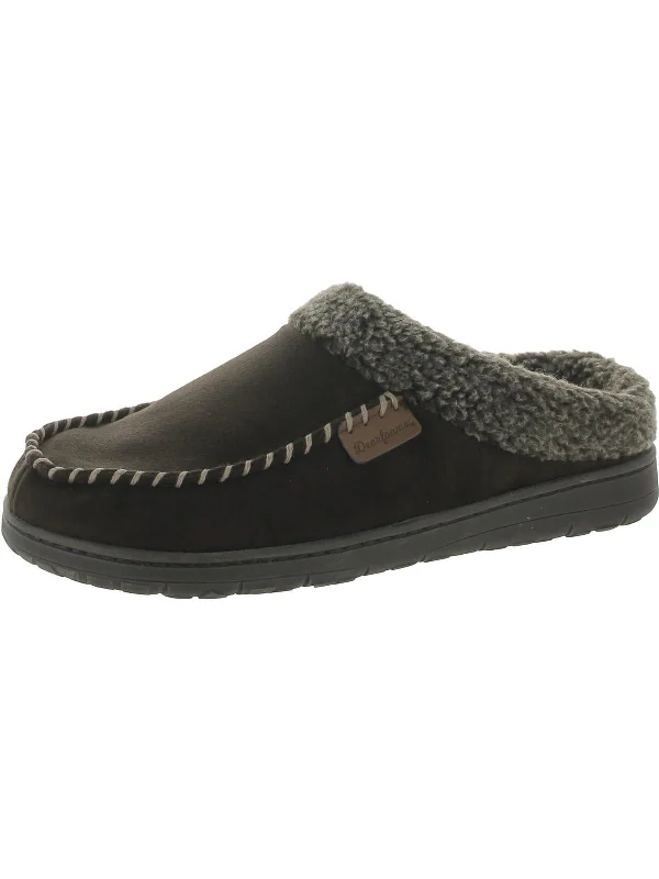 Melbourne Womens Leather Non Slip Moccasin Slippers