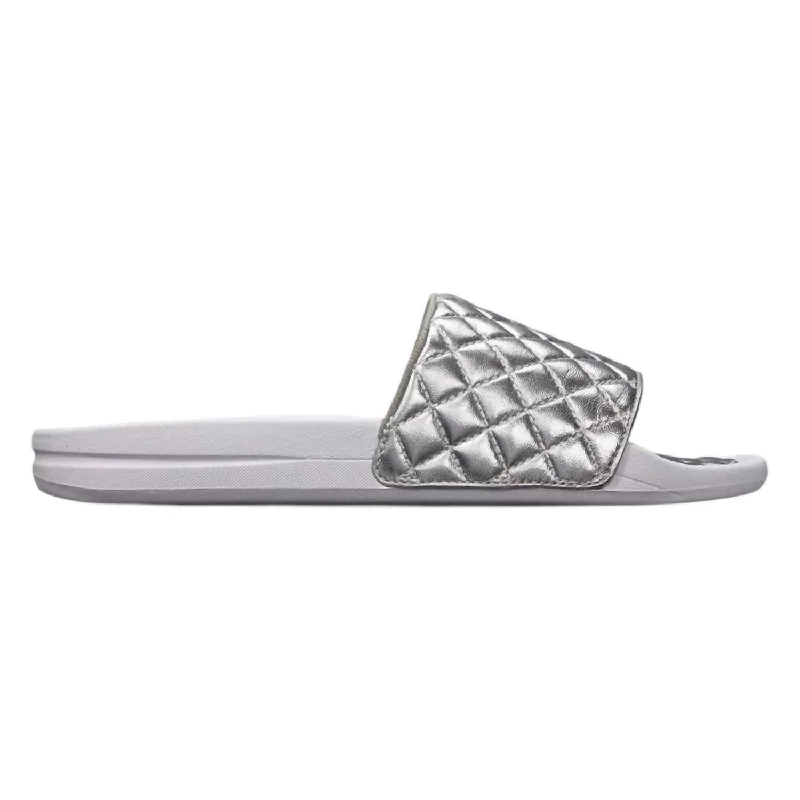 Women's Lusso Slide In Chrome/white