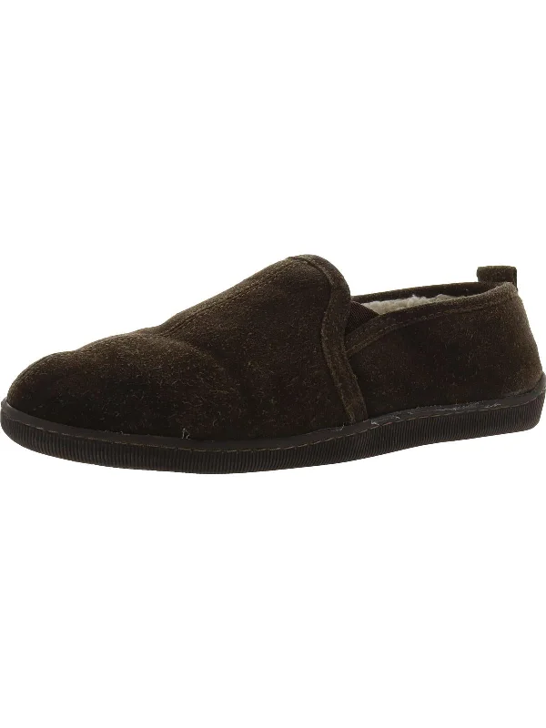 Womens Suede Slip On Loafer Slippers