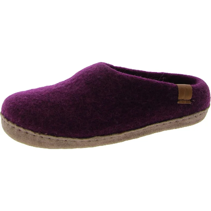 Womens Wool Slip On Loafer Slippers