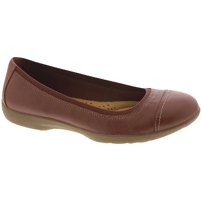 Clarks Womens Meadow Opal Leather Slip-On Ballet Flats