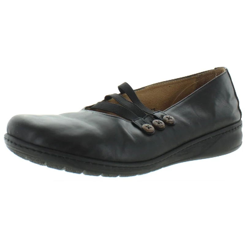 David Tate Womens Plum Leather Comfort Casual Shoes