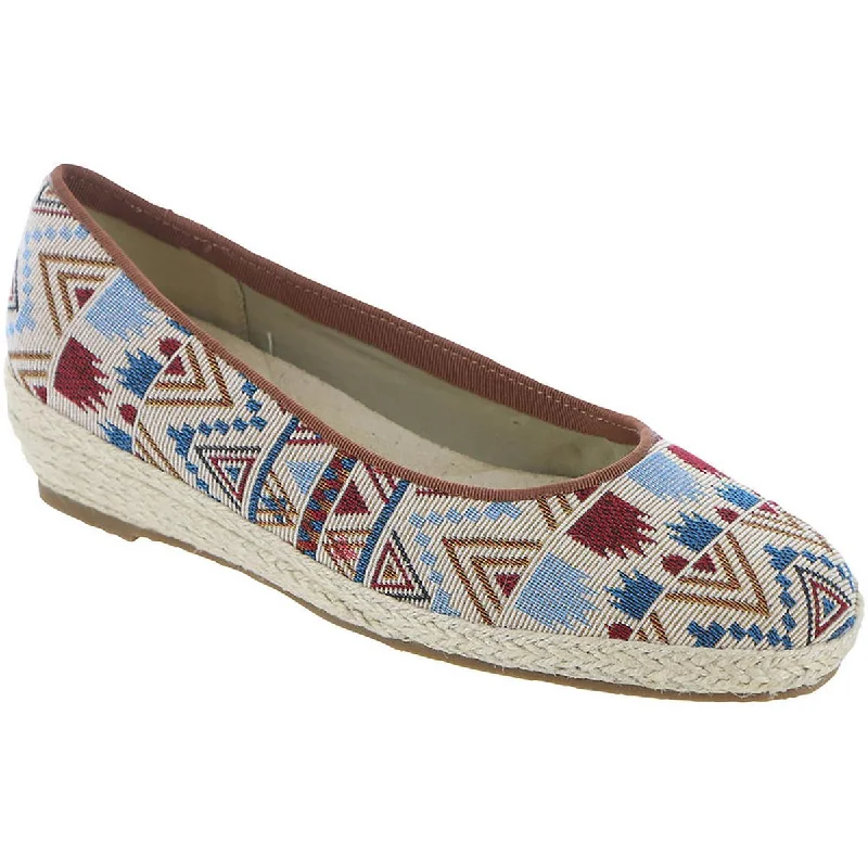 David Tate Womens Sunset  Canvas Wedge Espadrilles