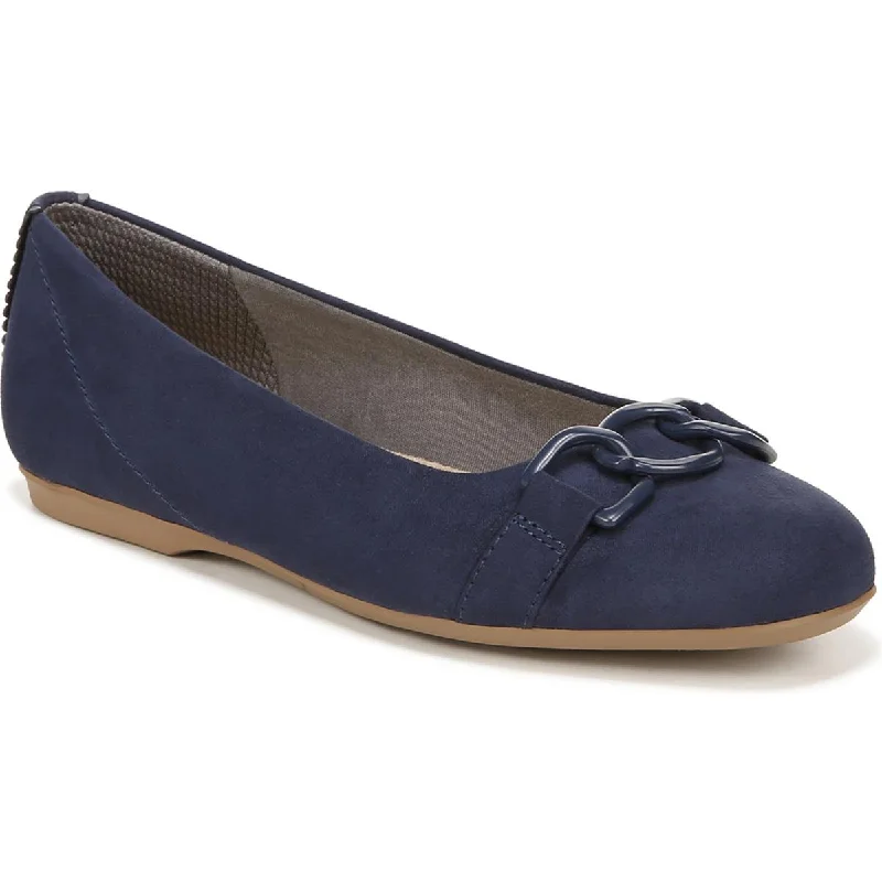 Dr. Scholl's Shoes Womens Wexley Adorn Chain Slip On Ballet Flats